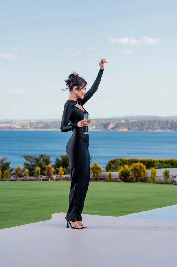 Elegant Hollow Out Long Sleeve Sexy Maxi Dress for Women Solid Color Slim Fit Cut Out Club Party Long Dress New