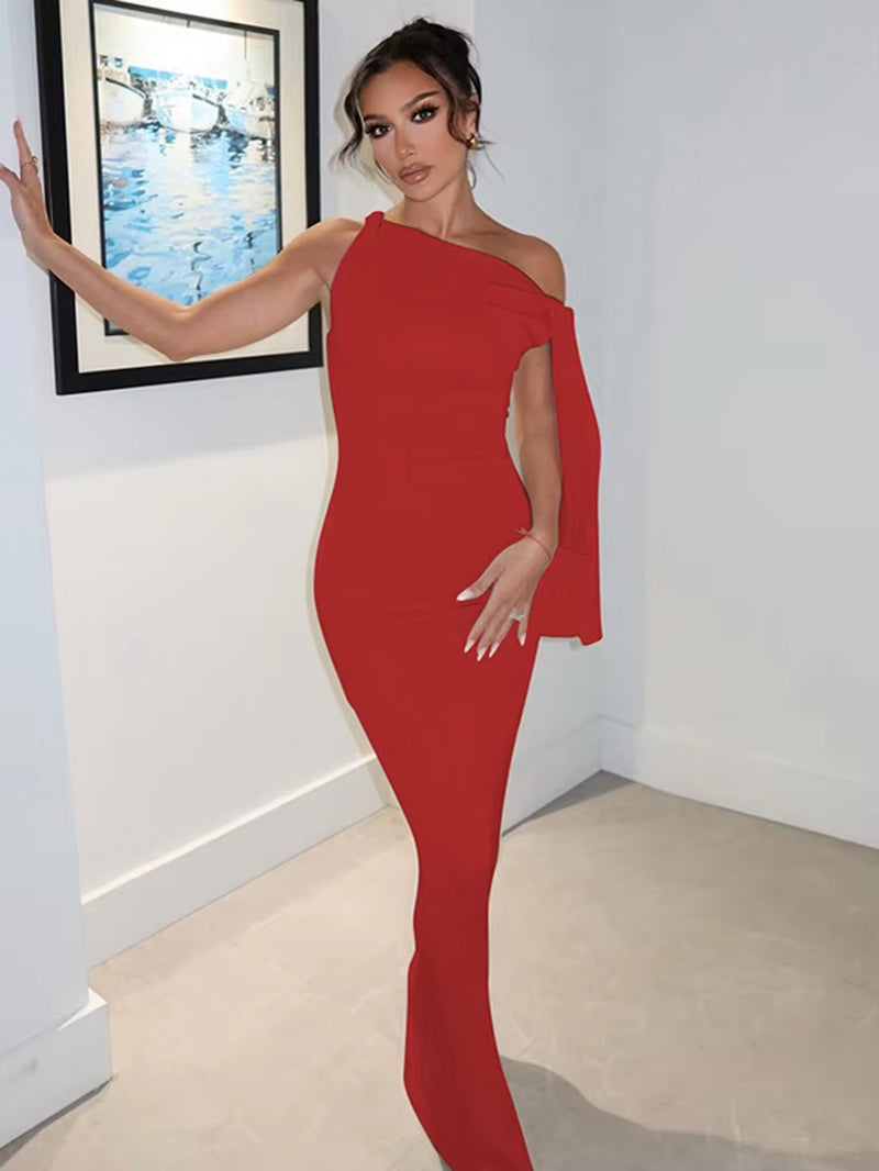Fashion Solid O Neck Sleeveless Patchwork Sexy Bodycon Maxi Prom Dress Summer Women Clothes Party Festival Club Y2K