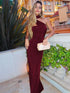 Halter Solid Sleeveless Backless Ruched Sexy Bodycon Maxi Prom Dress Summer Women Elegant Outfit Evening Party Birthday