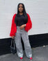 Silver Metallic Gilding Y2K Cargo Pants Women Fashion Button Fly High Waist Multi Pockets Loose Casual Straight Trousers