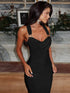 bib Sexy Sleeveless Backless Bodycon Party Club Evening Dress Women 2025 Spring/Summer New Elegant Pleated Slim Vestidos