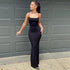 2024 Summer Dresses for Women Sexy Spaghetti Strap Black Long Dress Y2K Sleeveless Solid Skinny Bodycon Trumpet Maxi Vestidos