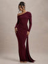 Skew Collar Long Sleeve Sexy Maxi Dress for Women Gown Fashion Backless Draped Ruched Bodycon Club Long Dress Elegant